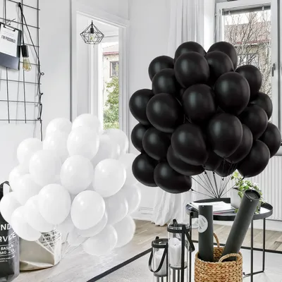 5/10/12 Inch Black White Pink Round Matte Latex Balloon Birthday Party Wedding Baby Bathing