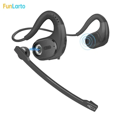 Wireless Headsets Bluetooth 5.3 Earphones Wireless Earpiece Business Headphones with Removable