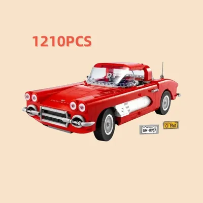 2023 NEW 10321 Retro Sport Car Chevroleted Corvetted Technical Building Blocks Bricks Assemble