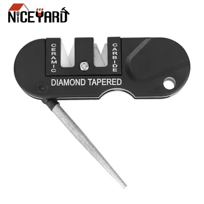 NICEYARD Sharpener Multifunction Foldable Pocket Keychain Knife Sharpening Tool Outdoor Survival
