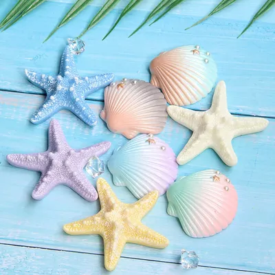 Birthday Cake Decor Mermaid Starfish Shell Cake Topper Fish Topper Under The Sea Cake Topper Ocean