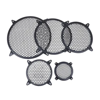6''/8''/10''/12'' Black Plastic Car Audio Speaker Sub Woofer Grille Guard Protector Cover Mesh Round