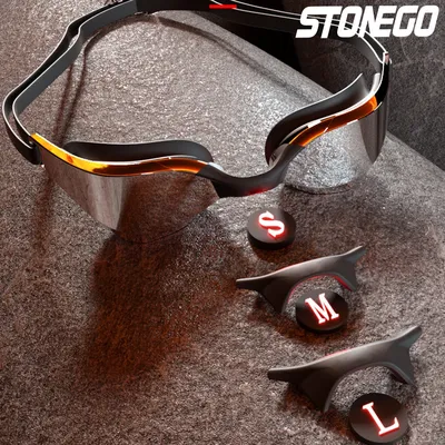 Professional Anti-Fog Swim Goggles with HD Wide-Angle Lens, Comfortable Fit, Adjustable Nose Bridge,