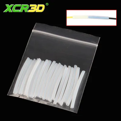 XCR3D 20pcs/100pcs 3D Printer Filament Connector PTFE tube Filament joints ID1.8mm OD2.6mm Length 37mm