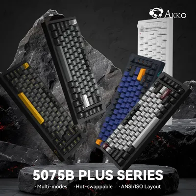 Akko 5075B Plus 75% Hot Swap Multi-Modes RGB Mechanical Gaming Keyboard 2.4GHz Wireless/USB