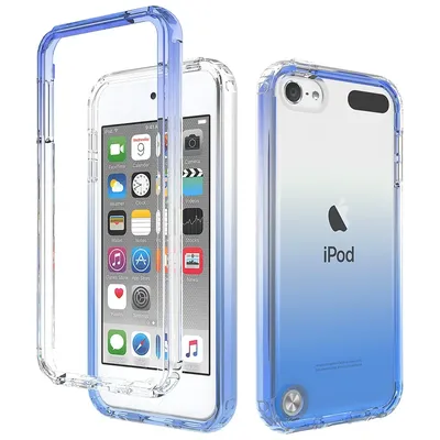 Transparent Case for Ipod Touch 5 Touch6 Touch 7 Hybrid Shockproof Tpu/pc Shell Dual Layer Clear