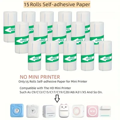 Thermal Paper MINI Printing Self-adhesive Label Sticker For Mini Printers Pose Machine Kid Camera