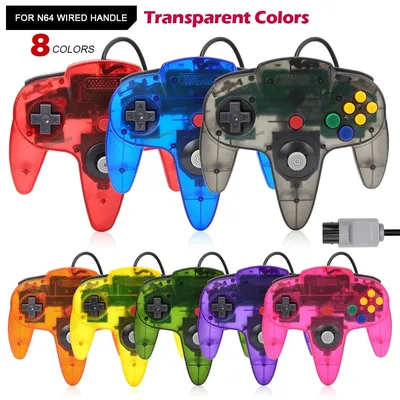 8 Colors Wired Gamepad For N64 Console Joypad Control for N64 Classic Joystick Retro Game Console