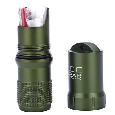 Capsule EDC Waterproof Box Hike Survival Pill / Match Case Box Container Survive Seal Trunk