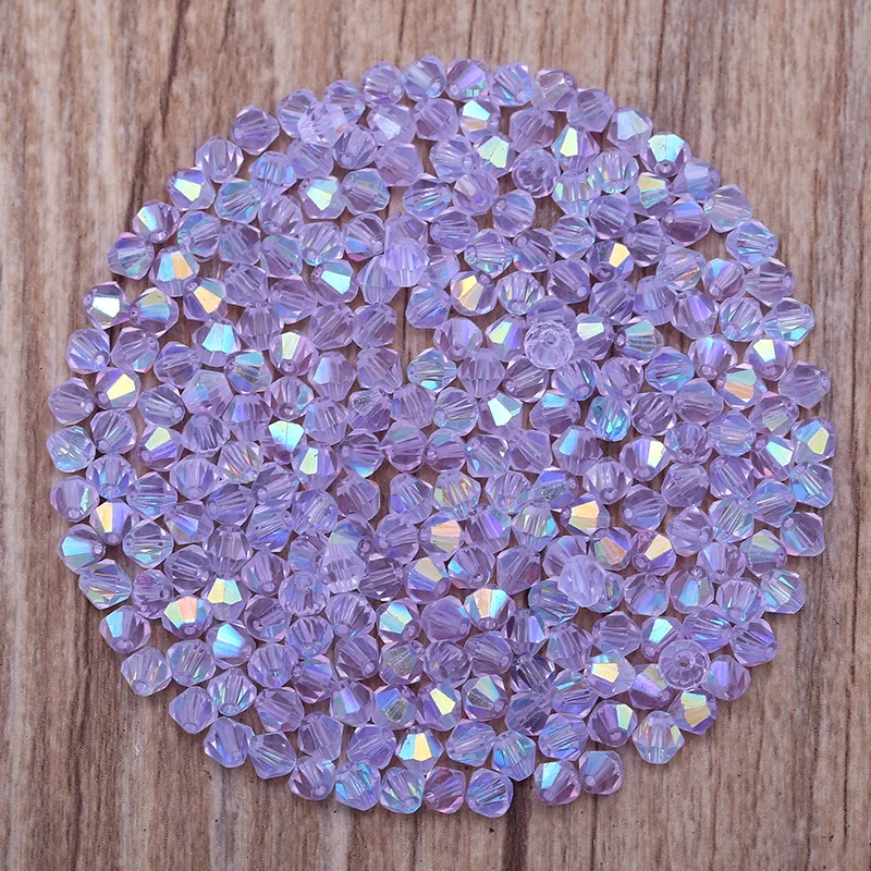 300pcs Exquisite 4mm Bicone Loose Crystal Beads For Jewelry Making Accessories 061-080