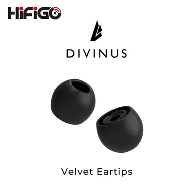 HiFiGo Divinus Velvet Silicone Earphones Ear Tips for Nozzle Size 3-5mm, Soft Deeply Eartips For