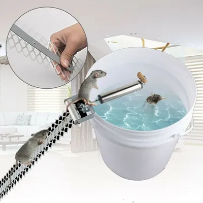 Household Roller Slide Lid Multi-purpose Rat Catching Mouse Trap Rat Trap Mouse Bucket Traps Mousetrap