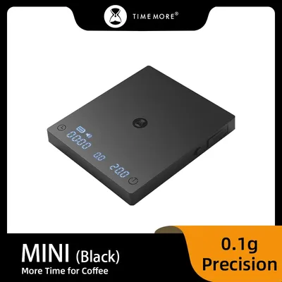 TIMEMORE Store Black Mirror Mini New Espresso Coffee Food Kitchen Scale With Time USB Light Weight
