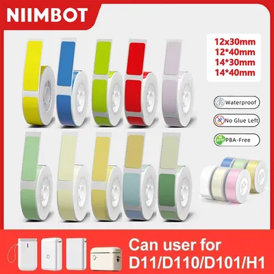 Niimbot D101 D11 D110 Color Sticker Thermal Label Tag Waterproof Anti-Oil For Mini Portable Printer