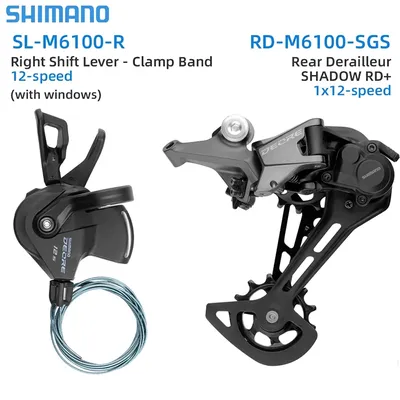 SHIMANO DEORE M6100 12 Speed Derailleurs Shifter Lever RD-M6100-SGS Derailleur 12V 12S MTB Bicycle