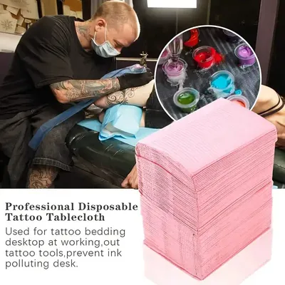1set, Tattoo Table Covers Clean Pad, Disposable Dental Bibs Sheets Cloths, Underpad Hygiene Personal Tattoo Bib Waterproof Tatt