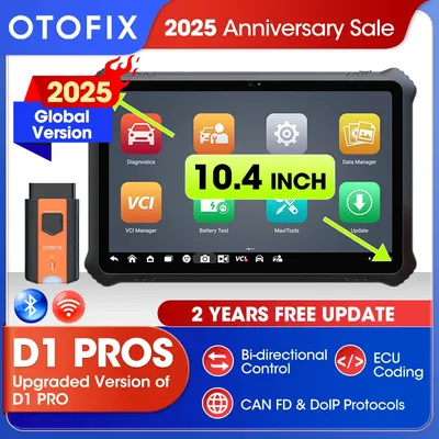 OTOFIX D1 PROS Diagnostic Scanner ECU Coding BiDirectional Control Bluetooth Diagnostic Tools 2 Years Free Update OBD2 Scanner