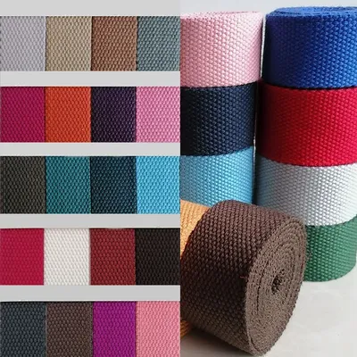 New 5Meters 32mm Canvas Ribbon Belt Bag Cotton Webbing Canvas Webbing Knapsack Strapping Sewing Bag