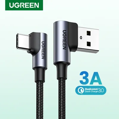 UGREEN 3A USB Type C Cable for iPhone 15 Samsung S23 Xiaomi mi 11 Mobile Fast Charging Cable 90