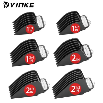 YINKE Clipper Guards for Wahl Hair Clippers Trimmers with Metal Clip Premium 6 Size Cutting Lengths