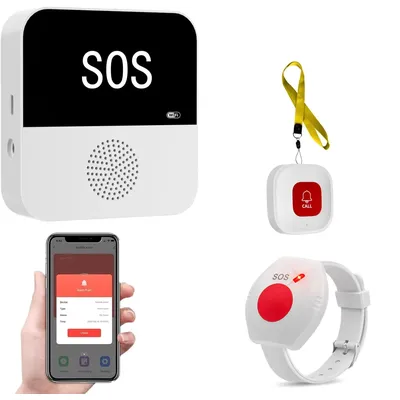 Wireless WiFi Elderly Caregiver Pager SOS Call Button Emergency SOS Medical Alert System for Seniors