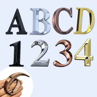 5-7 cm House Number Outdoor Apartment Hotel Door Address Plate Street Number Stickers Custom Sign