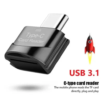 New USB 3.1 Type-C to Micro-SD TF smart adapter Mini High Speed card reader for watching movies and