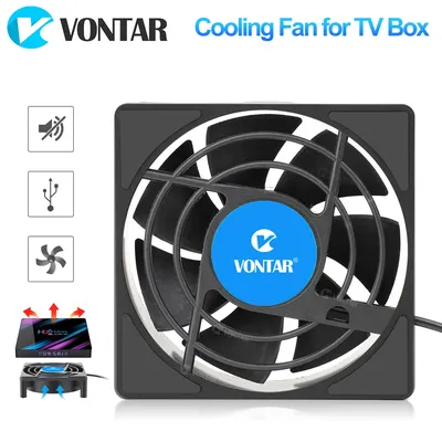 VONTAR C1 Cooling Fan for Android TV Box Set Top Box Wireless Silent Quiet Cooler DC 5V USB Power