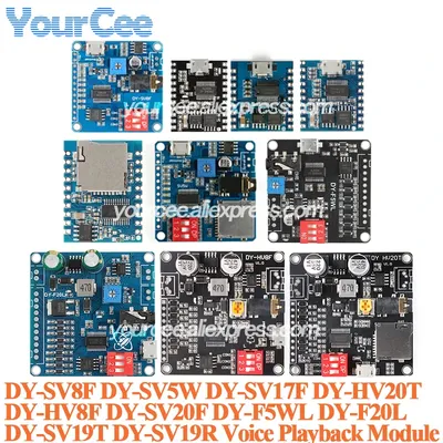 Voice Playback Module DY-SV17F DY-SV5W DY-SV8F DY-HV20T DY-HV8F DY-SV19R SV20F F5WL MP3 Player UART