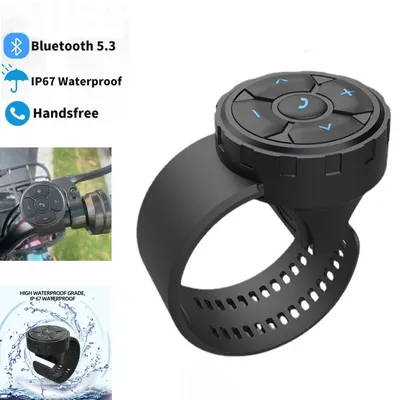 Wireless Bluetooth 5.3 media Button Remote Controller Motorcycle Helmet Earphone Car Steering Wheel