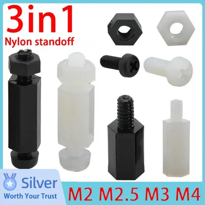 M2 M2.5 M3 M4 Nylon Motherboard Standoff PCB Support Circuit Board Column Rack Pillars Spacer