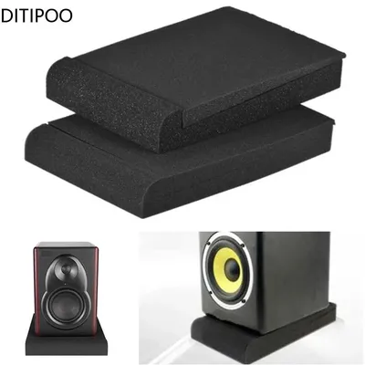 1 Set Studio Monitor Speaker Acoustic Foam Isolator Pads Anti-shock Anti-skid Sponge Desktop