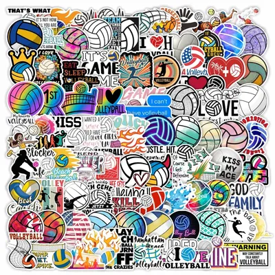 10/30/50/100Pcs Volleyball Stickers For Suitcase Skateboard Laptop Luggage Fridge Phone Car Styling