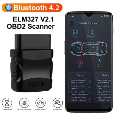 For Android/IOS ELM327 V2.1 Car Engine Fault Code Reader OBD2 Scanner Bluetooth 4.2 Car Dignostic