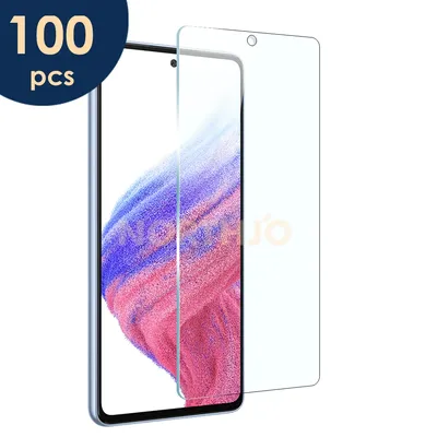 100Pcs Tempered Glass Film Clear Screen Protector For Samsung Galaxy A33 A53 A14 A34 A54 A15 A25 A35
