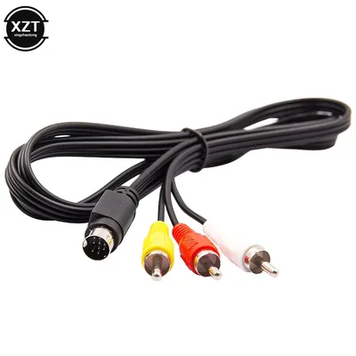 1.5M Retro-bit AV RCA Audio Video Cable For Sega Genesis 2 3 II III Connection Cord 3RCA to 9 pin