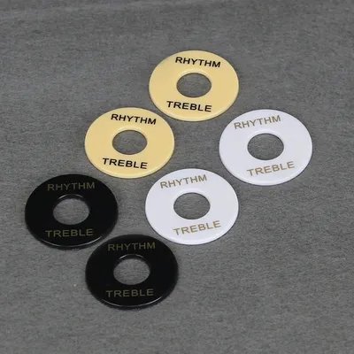 FLEOR 6pcs Guitar Toggle Switch Plate Rhythm Treble Washer Ring for LP/SG Style Electric Guitar