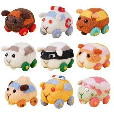 Fenrry Pui Pui Molcar Non- Finished Felt Toy Women Girls Popular Cute Animal Wool Felting Toy Doll Wool Felt toy kids gift
