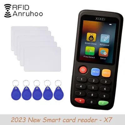 New Rfid Smart Card Reader X7 125khz Badge Copier 13.56mhz Nfc Decoder Duplicator Ic Id Chip Tag
