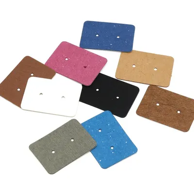 50pcs Earring Cards Packaging 2.5x3.5cm Ear Studs Display Card Cardboard Blank Kraft Paper Price Tag