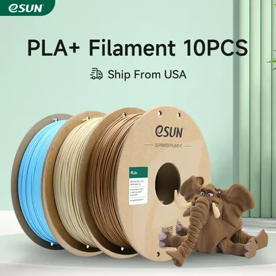 eSUN PLA+ 3D Printer Filament 10Pcs 1.75MM Fast Printing PLA Plus 3D Filament High Speed PLA+