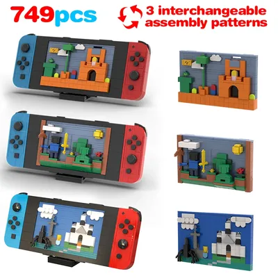Moc Machine idea Handheld Game Console Building Blocks For Boy Retro Controller Model Bricks For
