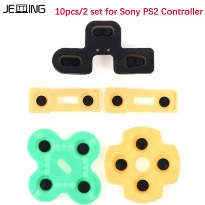 10Pcs/2Set Conductive Rubber Contact Pad Button D-Pad For PS2 Controller Handle Button Soft Silicone