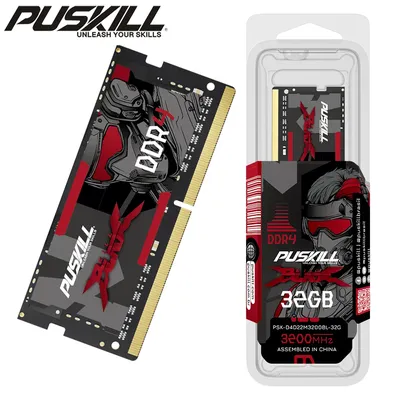 PUSKILL Memoria Ram Notebook DDR4 DDR3L 16GB 8GB 4GB 32GB 3200 2666 2400 1600 1333 Sodimm Laptop