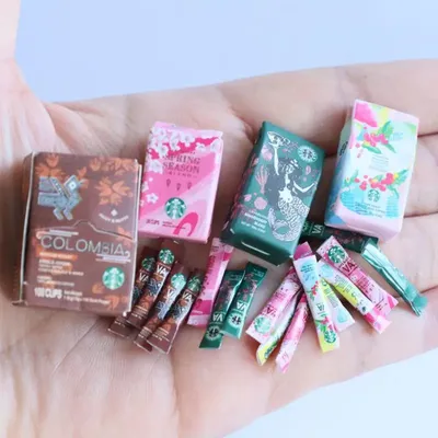 NEW 1/6 1/12 Scale Dollhouse Miniature Coffee Beverage for Blyth OB11 BJD Play Toys Accessories DIY Earring