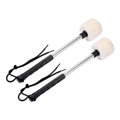 Bass Drum Mallet Professional Marching Bass Felt Head Drumsticks with Hanging Rope Timpani Metal