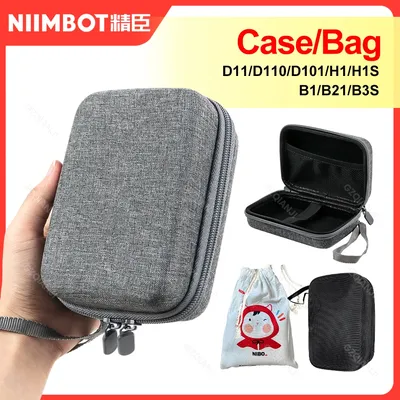 Bag Case Gray Black Color For Niimbot D11 D101 D110 B1 B21 B203 Label Thermal Printer USE Protective