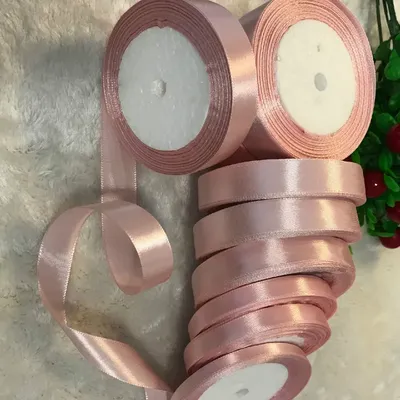 25yards/Roll Coral Pink Silk Satin Ribbon Party Home Wedding Decoration DIY Handmade Wrapping 6mm