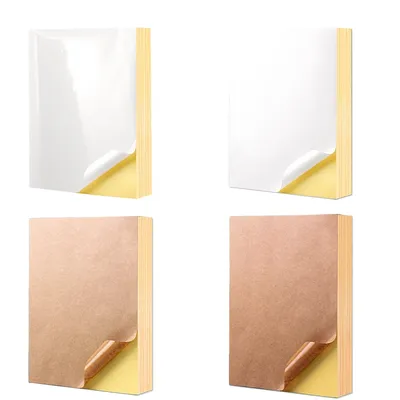 A4 20sheets White/Kraft Printable Sticker Self Adhesive Sticker Label Matte glossy Paper Sheet for