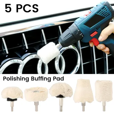 4/5pcs Car Polishing Cone Buffing cloth wheel Pad Auto Waxing Wool Polishing Disc Hub Beauty